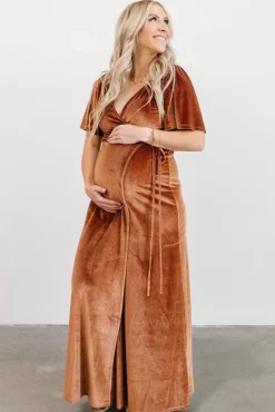 Baltic Born Meghan Velvet Wrap Maxi Dress |