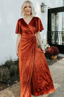 Baltic Born Meghan Velvet Wrap Maxi Dress |