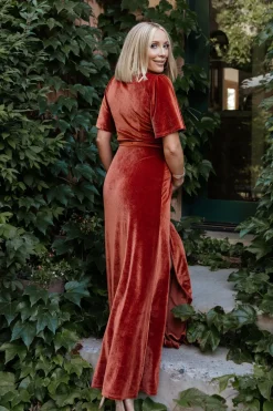 Baltic Born Meghan Velvet Wrap Maxi Dress |