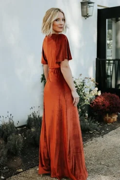 Baltic Born Meghan Velvet Wrap Maxi Dress |