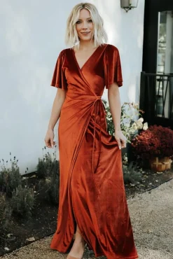 Baltic Born Meghan Velvet Wrap Maxi Dress |