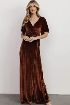 Baltic Born Meghan Velvet Wrap Maxi Dress |