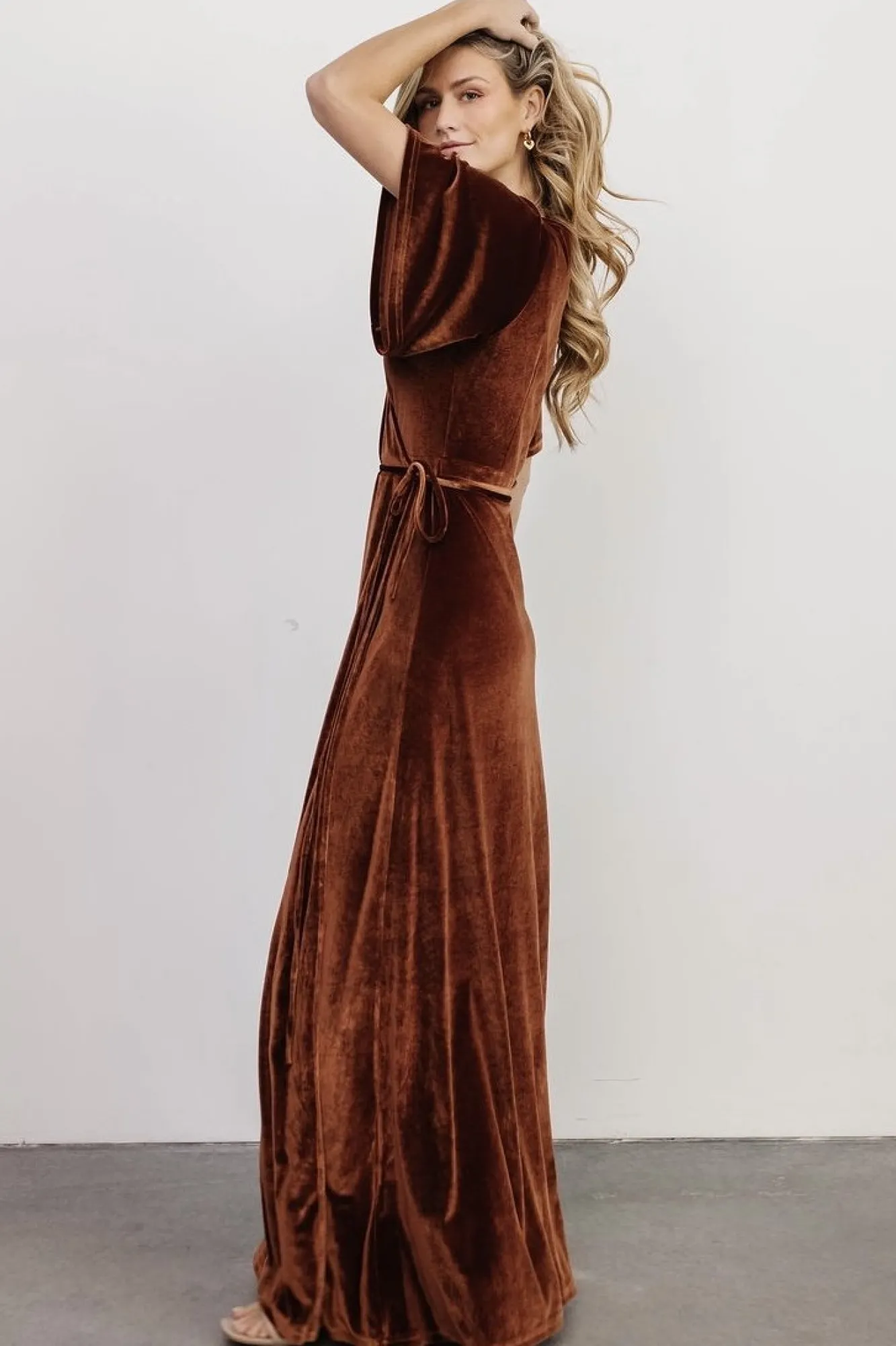 Baltic Born Meghan Velvet Wrap Maxi Dress |