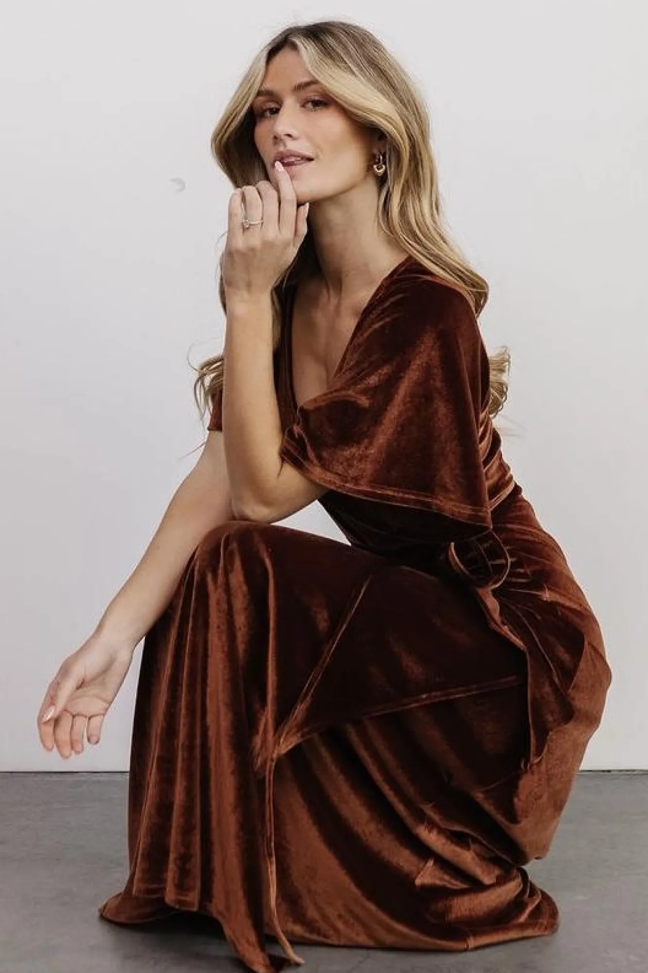 Baltic Born Meghan Velvet Wrap Maxi Dress |