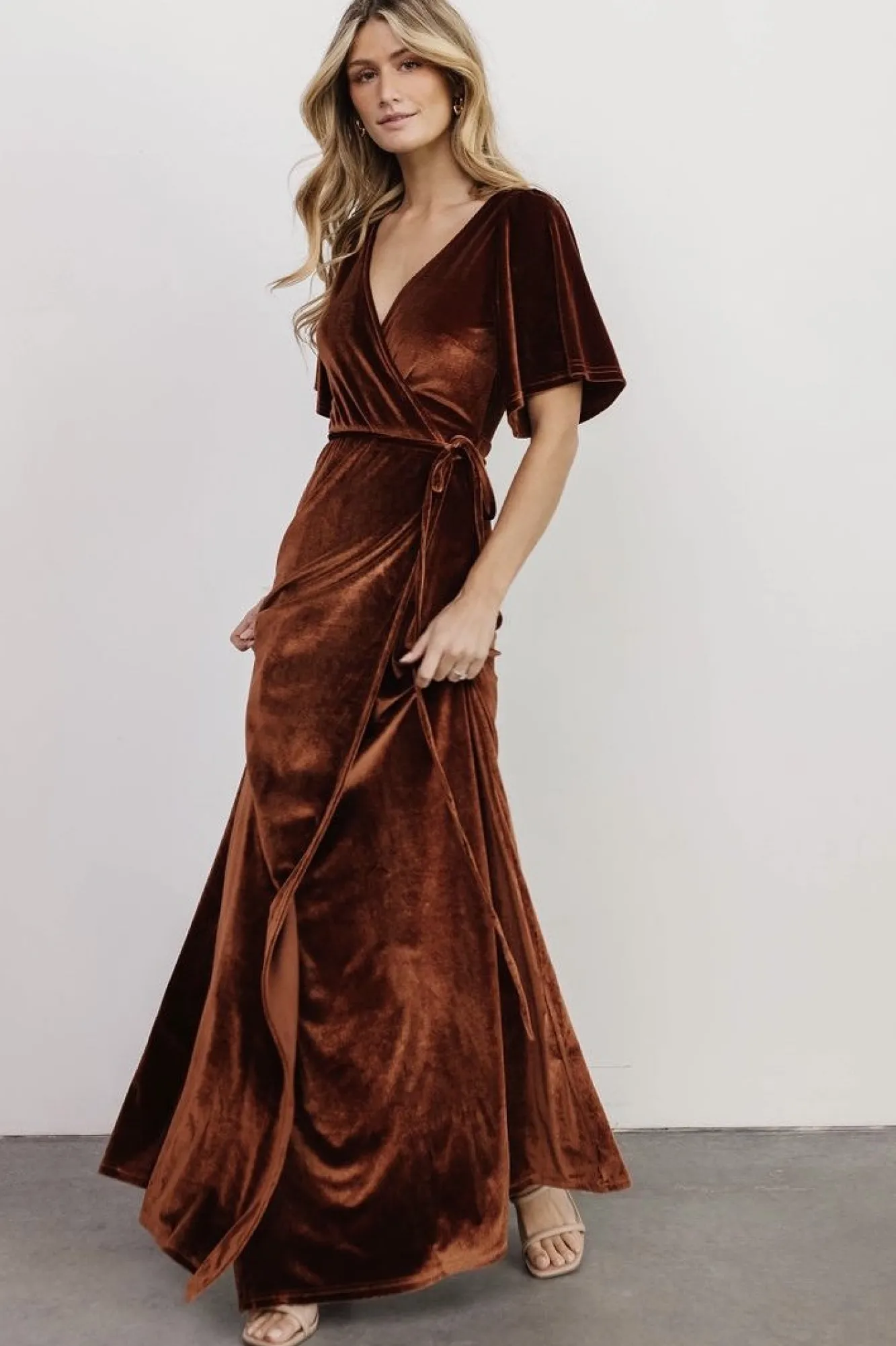 Baltic Born Meghan Velvet Wrap Maxi Dress |