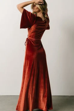 Baltic Born Meghan Velvet Wrap Maxi Dress |