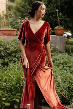 Baltic Born Meghan Velvet Wrap Maxi Dress |