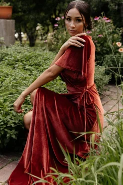 Baltic Born Meghan Velvet Wrap Maxi Dress |