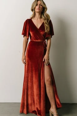 Baltic Born Meghan Velvet Wrap Maxi Dress |