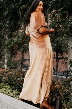 Baltic Born Meghan Velvet Wrap Maxi Dress | Golden Hour