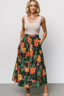 Baltic Born Melea Skirt | Navy Multi Floral
