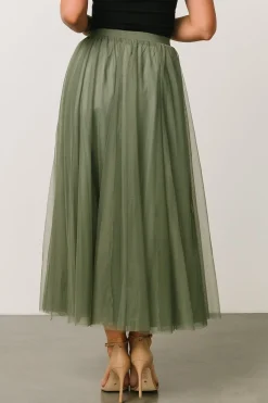 Baltic Born Mila Tulle Skirt | Dark Sage