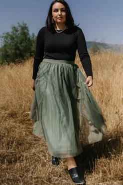 Baltic Born Mila Tulle Skirt | Dark Sage