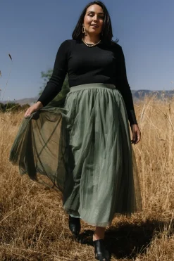 Baltic Born Mila Tulle Skirt | Dark Sage