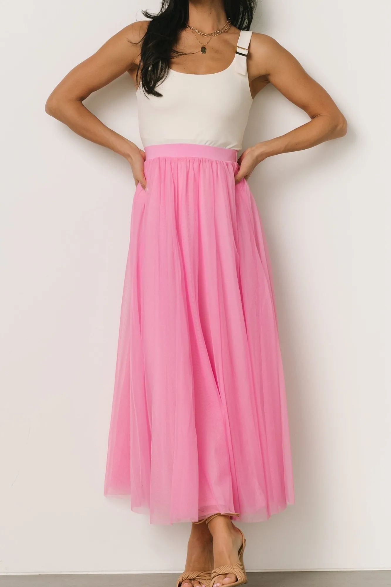 Baltic Born Mila Tulle Skirt | Taffy Pink