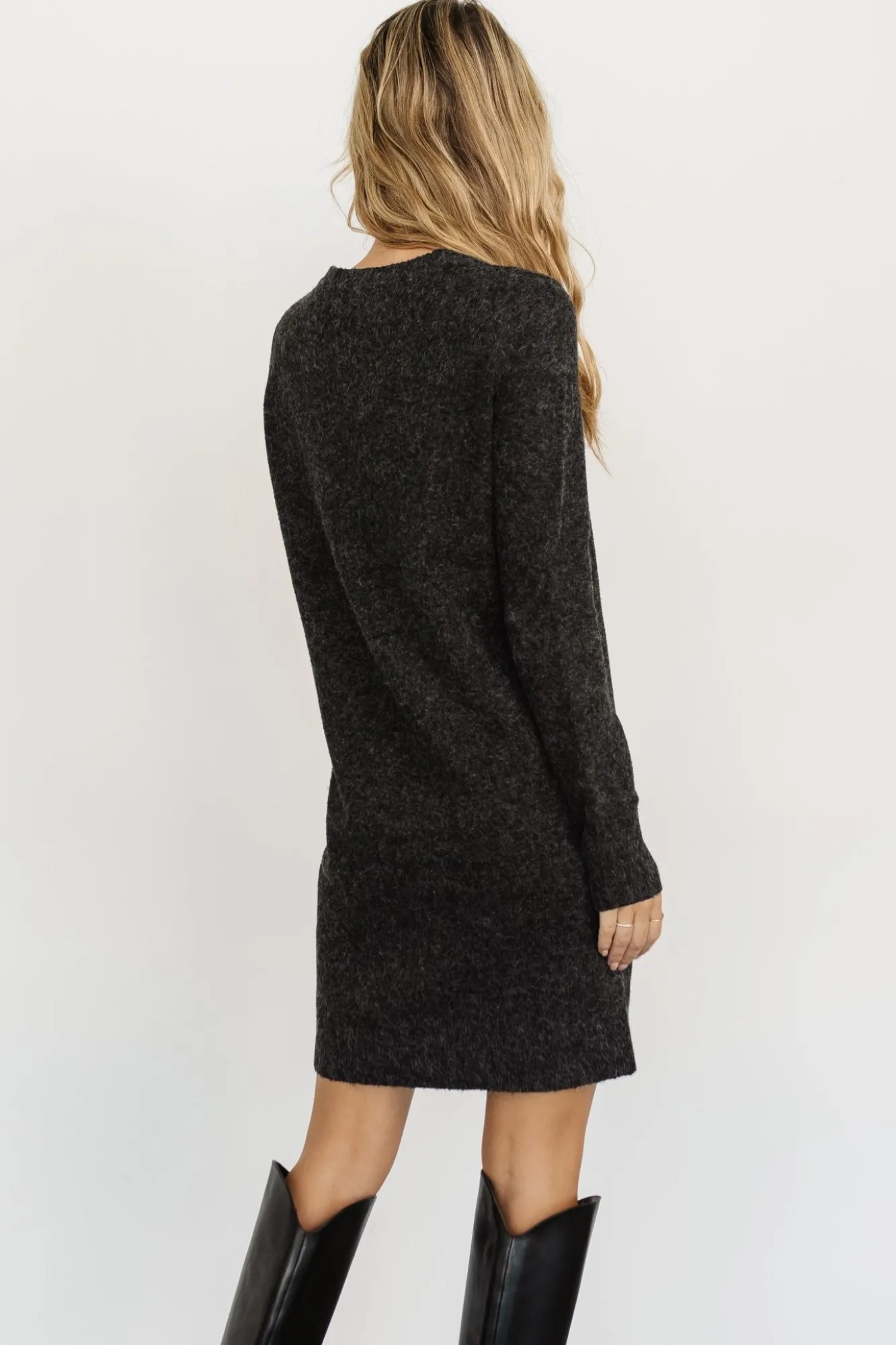 Baltic Born Miller Sweater Dress | Charcoal Black