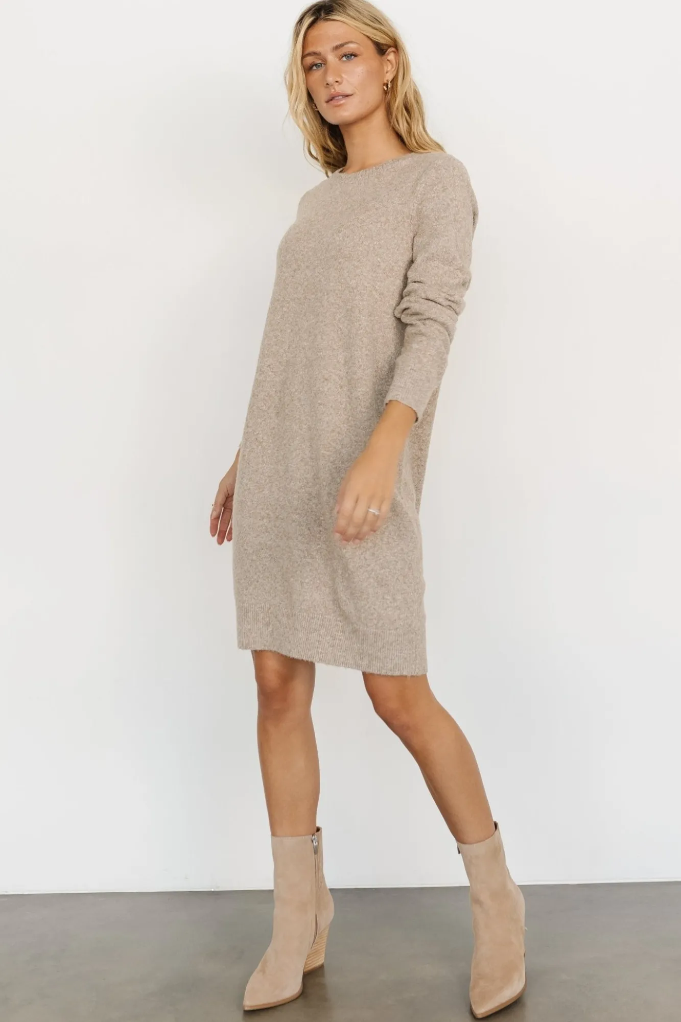 Baltic Born Miller Sweater Dress | Heather Taupe