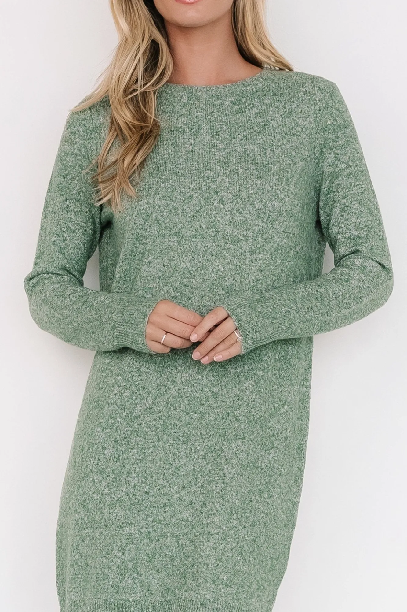 Baltic Born Miller Sweater Dress | Heather Green