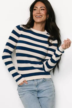 Baltic Born Milwaukee Striped Sweater | Blue + Ivory