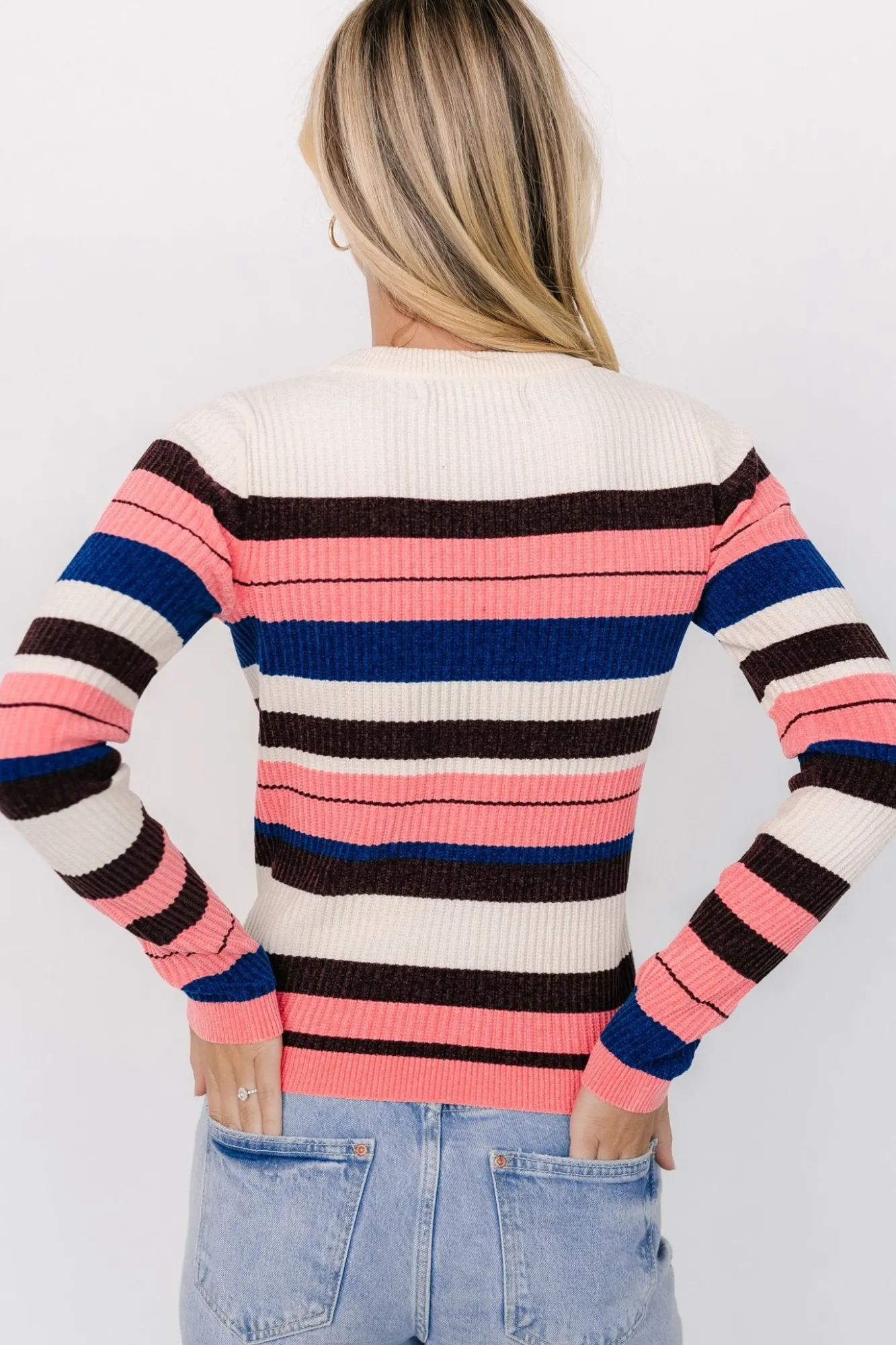 Baltic Born Milwaukee Striped Sweater | Coral Multi