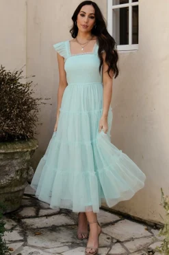Baltic Born Mindi Tulle Midi Dress | Sea Blue