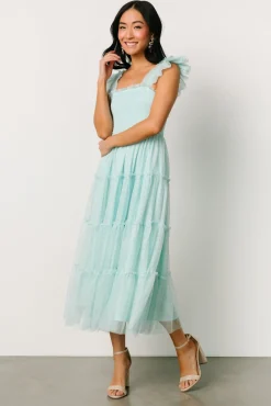 Baltic Born Mindi Tulle Midi Dress | Sea Blue