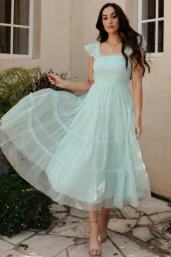Baltic Born Mindi Tulle Midi Dress | Sea Blue