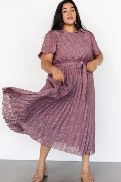 Baltic Born Mindy Pleated Dress | Vintage Plum