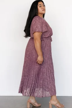 Baltic Born Mindy Pleated Dress | Vintage Plum
