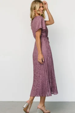 Baltic Born Mindy Pleated Dress | Vintage Plum