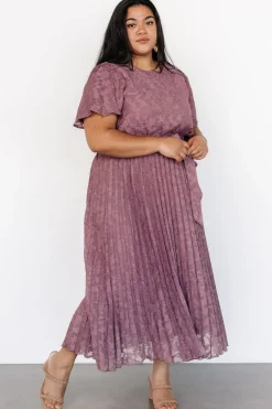 Baltic Born Mindy Pleated Dress | Vintage Plum