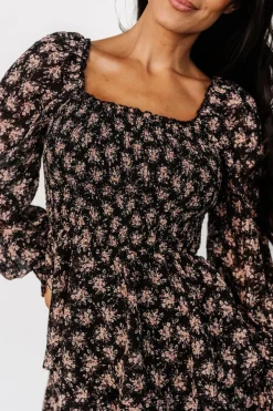 Baltic Born Miranda Tiered Maxi Dress | Black Floral
