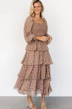 Baltic Born Miranda Tiered Maxi Dress | Latte Floral