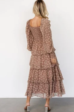 Baltic Born Miranda Tiered Maxi Dress | Latte Floral
