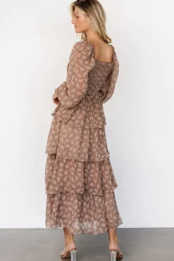 Baltic Born Miranda Tiered Maxi Dress | Latte Floral