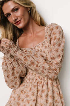 Baltic Born Miranda Tiered Maxi Dress | Taupe Floral
