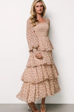 Baltic Born Miranda Tiered Maxi Dress | Taupe Floral