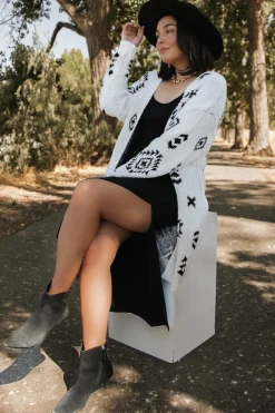 Baltic Born Missoula Oversized Cardigan | Off White + Black