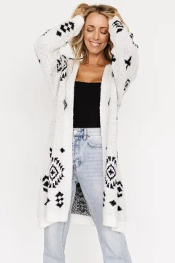 Baltic Born Missoula Oversized Cardigan | Off White + Black