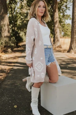 Baltic Born Missoula Oversized Cardigan | Sand + Off White