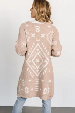 Baltic Born Missoula Oversized Cardigan | Sand + Off White