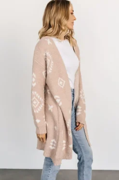 Baltic Born Missoula Oversized Cardigan | Sand + Off White