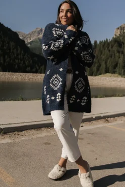 Baltic Born Missoula Oversized Cardigan | Navy + Ivory