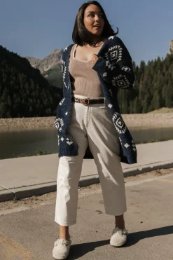 Baltic Born Missoula Oversized Cardigan | Navy + Ivory