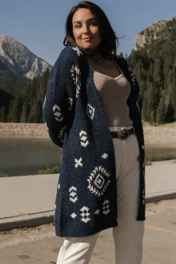 Baltic Born Missoula Oversized Cardigan | Navy + Ivory
