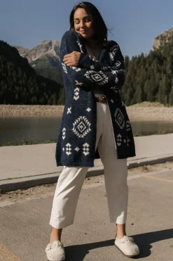 Baltic Born Missoula Oversized Cardigan | Navy + Ivory