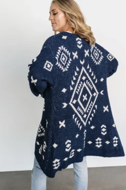 Baltic Born Missoula Oversized Cardigan | Navy + Ivory