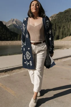 Baltic Born Missoula Oversized Cardigan | Navy + Ivory