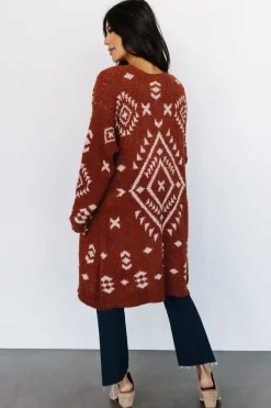 Baltic Born Missoula Oversized Cardigan | Rust + Beige