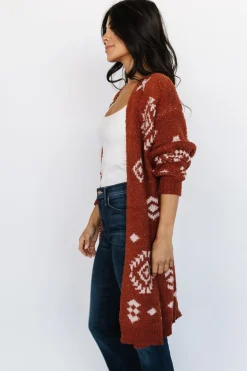 Baltic Born Missoula Oversized Cardigan | Rust + Beige
